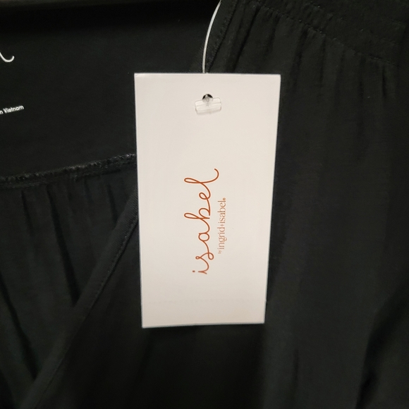 Isabel‎ Maternity NWT Faux Wrap Ruffle Maxi Dress Black Size XSmall - Picture 6 of 6